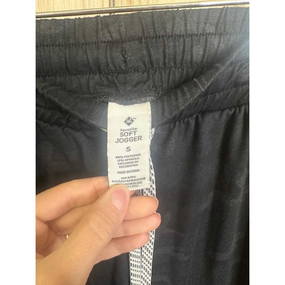 Member's Mark Womens Favorite Soft Jogger Black Camo Drawstring Pants Small - Picture 5 of 9